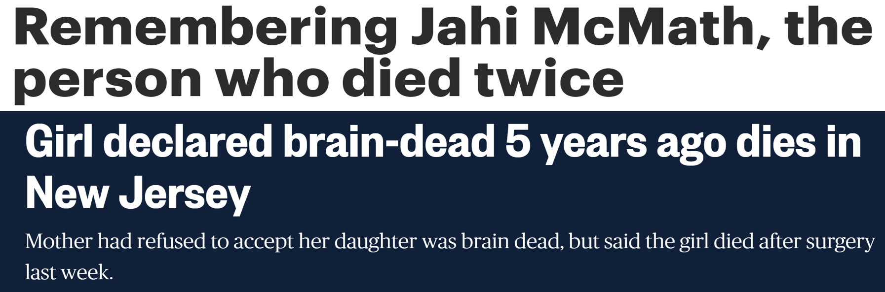 Jahi McMath died twice