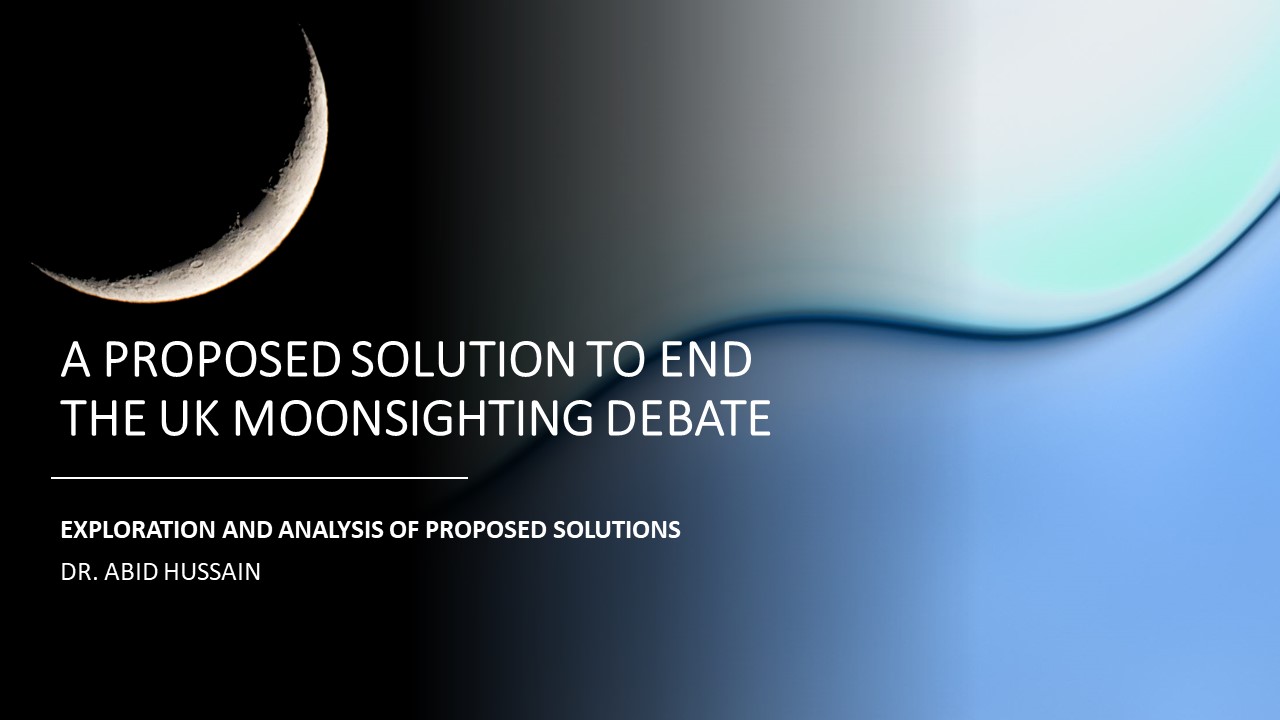 Youtube video Moonsighting proposed solutions